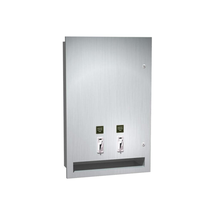 ASI 04684 Sanitary Napkin & Tampon Dispenser Recessed - Satin - Prestige Distribution