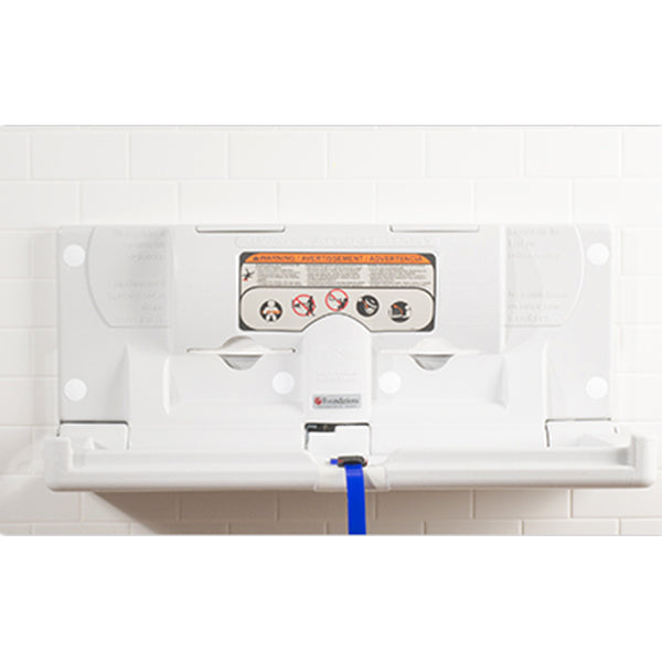 Foundations Classic Horizontal Surface Mount Baby Changing Station with EZ Mount Backer Plate Included - Prestige Distribution