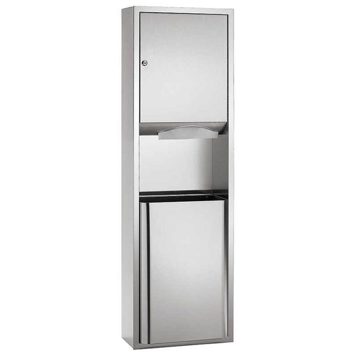 Bradley 237-0000 Towel Waste Unit Recessed Single Multi 12 Gallon Waste - Prestige Distribution