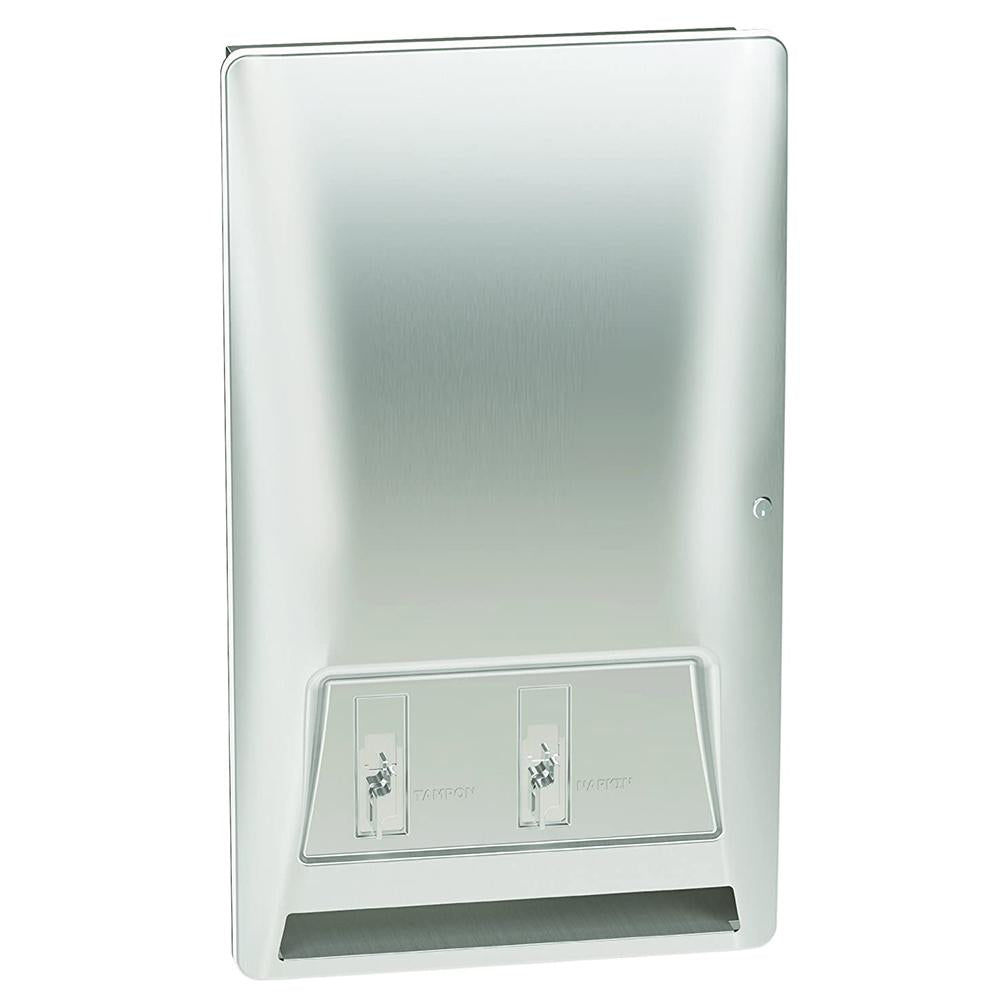 Bradley 4A20-00 Diplomat Sanitary Napkin & Tampon Dispenser Recessed ...