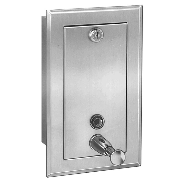 Bradley 644-0000 Standard Series Soap Dispenser 40 oz. Liquid Recessed - Satin - Prestige Distribution