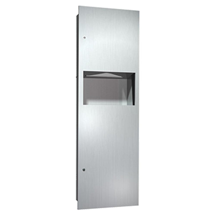 ASI 6462 Simplicity Paper Towel Dispenser & Removable Waste Receptacle Recessed - Satin - Prestige Distribution
