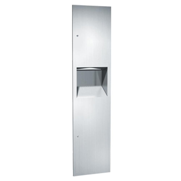 ASI 64676 Simplicity Paper Towel Dispenser & Removable Waste Receptacle Recessed - Satin - Prestige Distribution