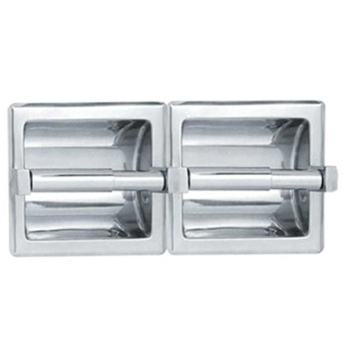 ASI 74022 Toilet Paper Holder Double Wet Wall Lugs Recessed - Prestige Distribution