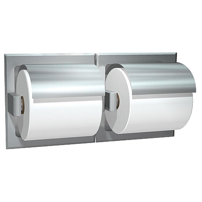 ASI 74022-H Toilet Paper Holder Double Hooded Wet Wall Lugs Recessed - Prestige Distribution