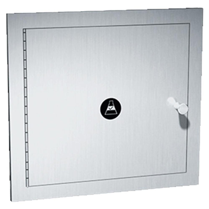 ASI 8156 Specimen Pass-Thru Cabinet w/ Extension Sleeve & Flange Recessed - Satin - Prestige Distribution