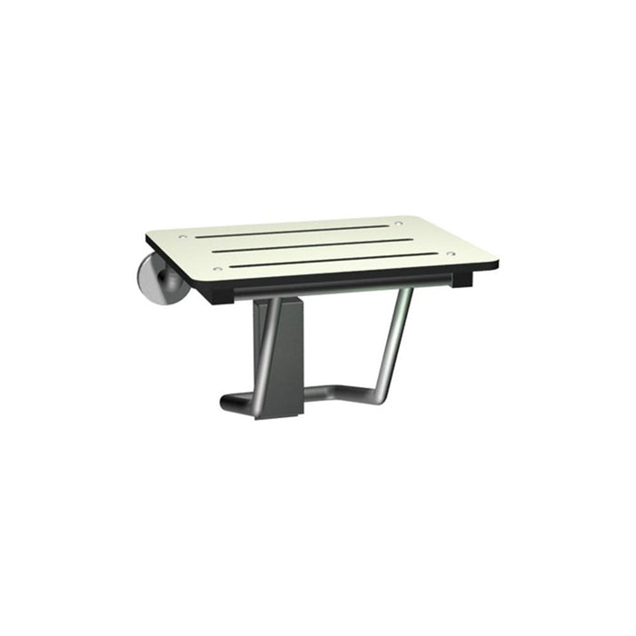 ASI 8203 Shower Seat Folding Compact Rectangular Phenolic Surface Mounted - Satin - Prestige Distribution