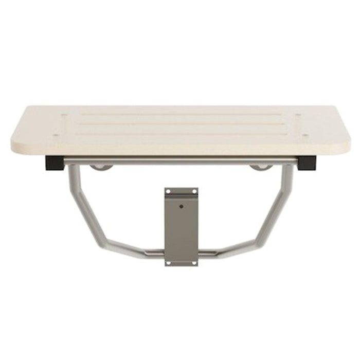 Bradley 9593-000 Bradmar Shower Seat Folding Polyethylene Bariatric Surface Mounted - Satin - Prestige Distribution