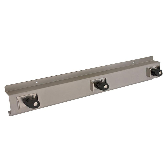 Bradley 9954 Bradex 4 Mop & Broom Holders Surface Mounted - Satin - Prestige Distribution