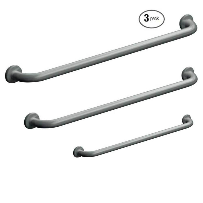 Prestige Commercial Grab Bar Set - 3 Pack (18", 36", 42"), 1.5" Diameter, ADA Compliant, Made in USA - Prestige Distribution