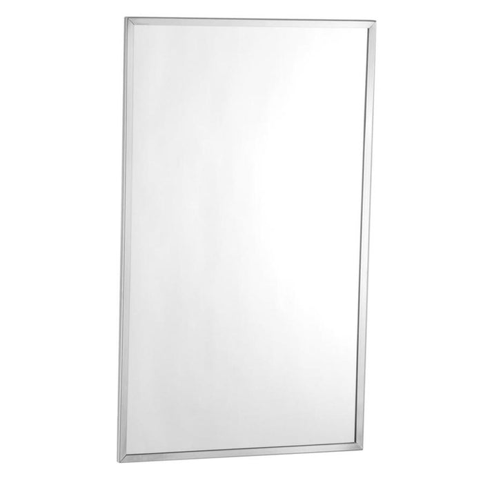 Bobrick B165 24" Wide Mirror Channel Framed Surface Mounted - Bright Polished - Prestige Distribution