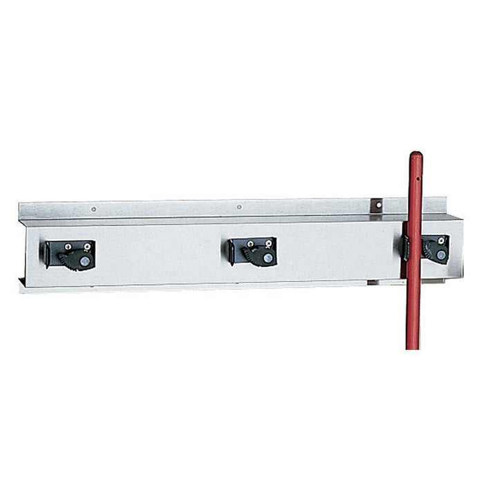 Bobrick B223x24 3 Mop & Broom Holders Surface Mounted - Satin - Prestige Distribution