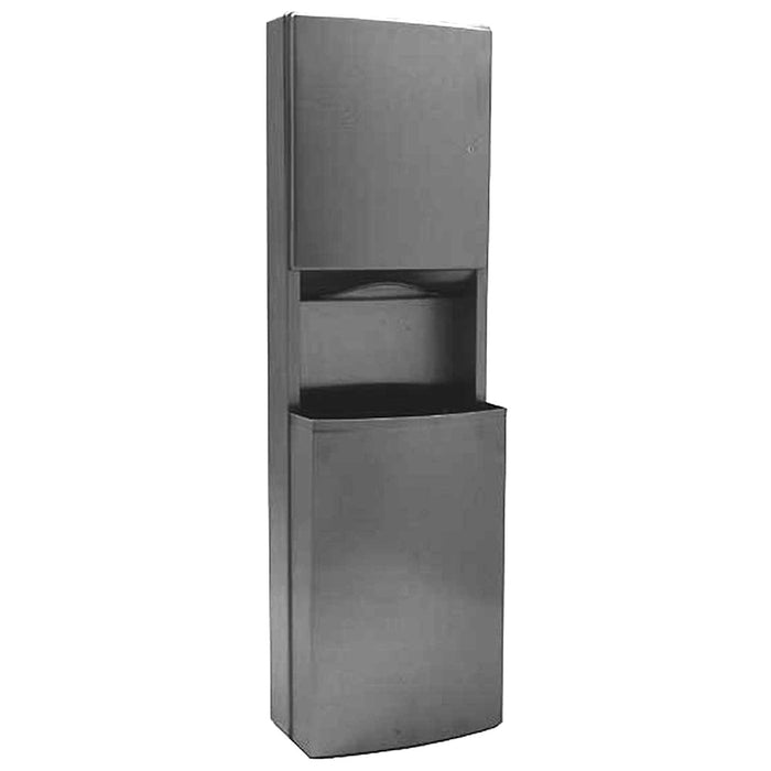 Bobrick B43949 ConturaSeries Paper Towel Dispenser & Waste Receptacle Surface Mounted - Satin - Prestige Distribution