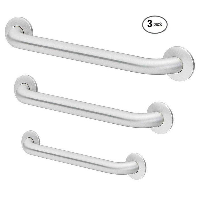 Prestige Commercial Grab Bar Set - 3 Pack (18", 36", 42"), 1.5" Diameter, ADA Compliant, Made in USA - Prestige Distribution