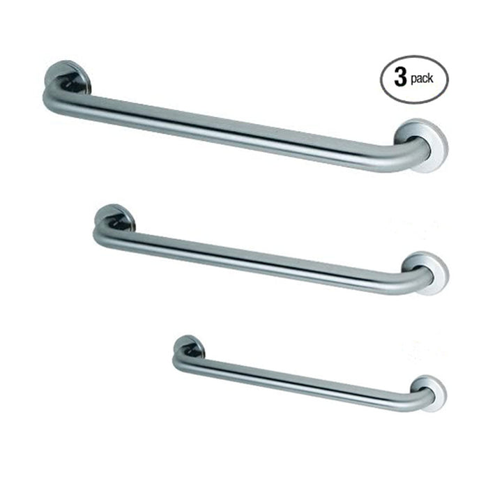 Bradley 8120 3 Pack Commercial Restroom Grab Bar Bundle - Prestige Distribution