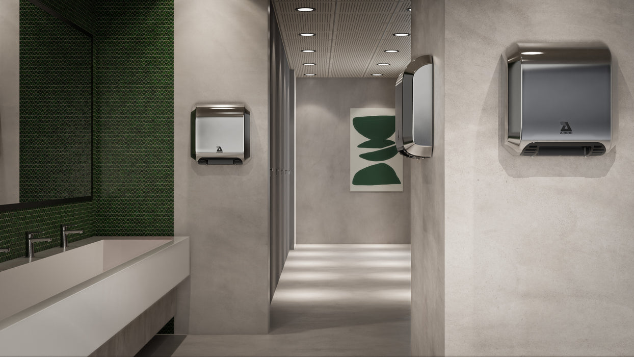AirDri ComfortDRI Hand Dryer - Stainless Steel - Lifestyle Public Bathroom | Prestige Distribution 