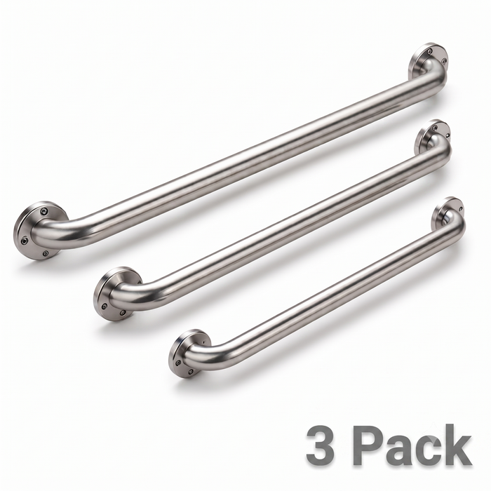 Commercial Grab Bar Set - 3 Pack (18", 36", 42") | 1.5" Diameter | ADA Compliant | Prestige Distribution