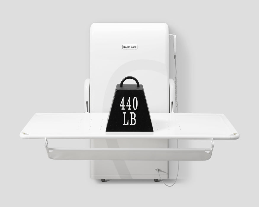 Koala Kare KB2600 Adult Changing Table - Front View w/ Weight | Prestige Distribution