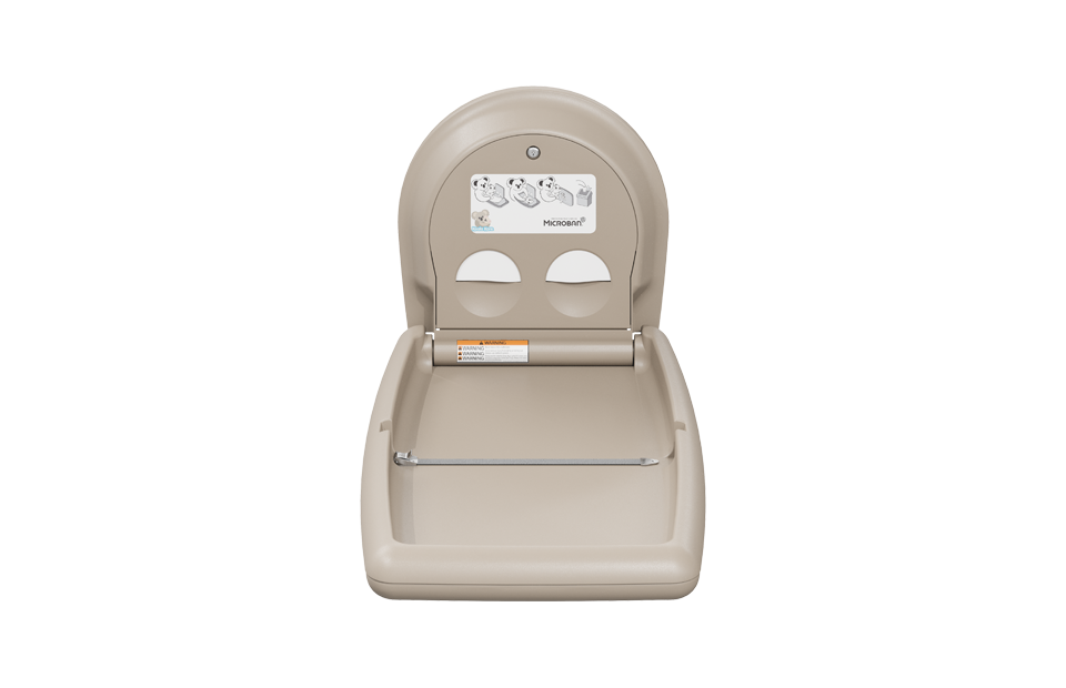 Koala KB301 Beige Baby Changing Station - Vertical Open - Prestige Distribution