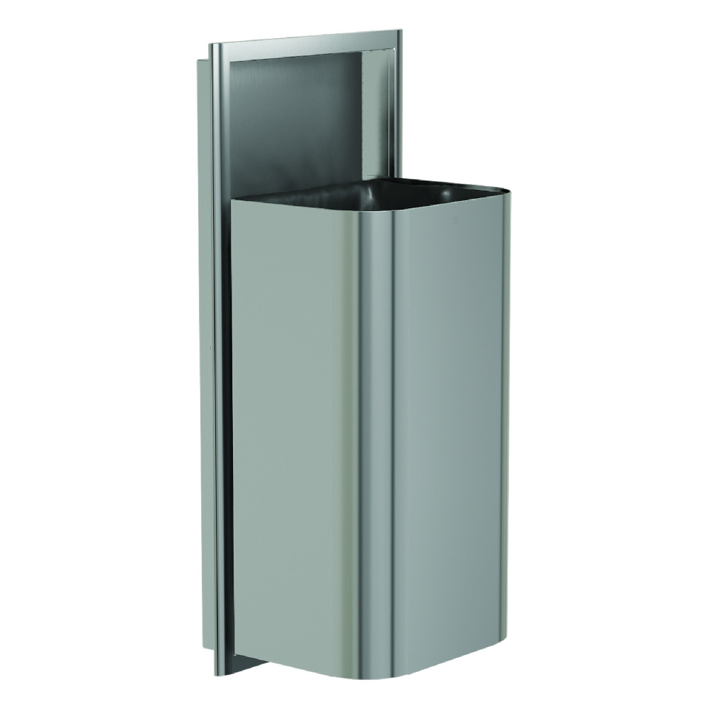Bradley Elvari Series 3B1103600 Semi Recessed Waste Receptacle 18 GAL