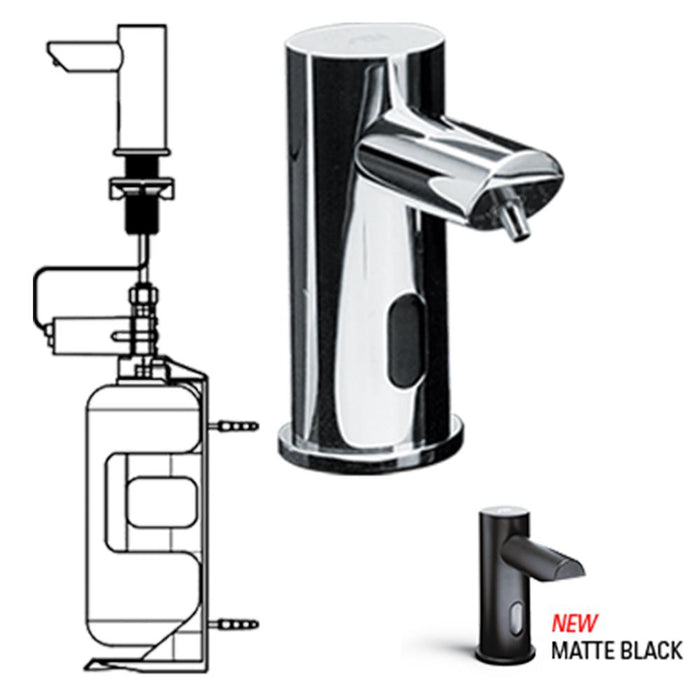 ASI 0394-1AC EZ Fill Automatic Foam Soap Dispenser 33.8 oz. w/ 1 Liter Bottle AC Plug In Vanity Mounted - Prestige Distribution