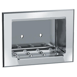 ASI 0400 Soap Dish Stainless Steel Dry Wall Recessed - Bright