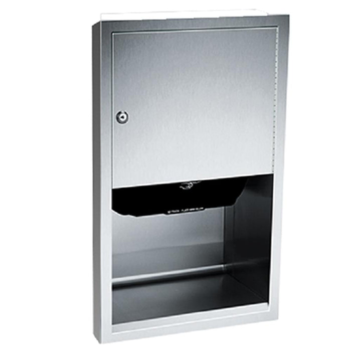 ASI 045210AC-6 Traditional Automatic Roll Paper Towel Dispenser Semi-Recessed - Satin - Prestige Distribution