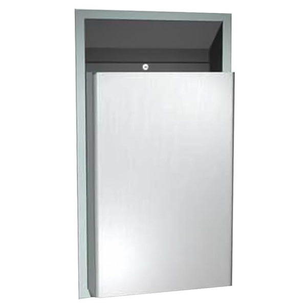 ASI 0458-9 Traditional Waste Receptacle 12 Gal. Surface Mounted - Satin - Prestige Distribution