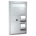 ASI 0482-R Seat Cover Dispenser w/ Toilet Paper Dispenser & Sanitary Disposal Recessed - Satin - Prestige Distribution