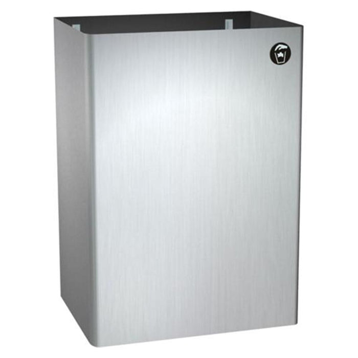 ASI 0825 Traditional Waste Receptacle 17 Gal. Surface Mounted - Satin - Prestige Distribution