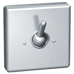 ASI 122 Clothes Hook Single Security Square Rear Mounted - Satin