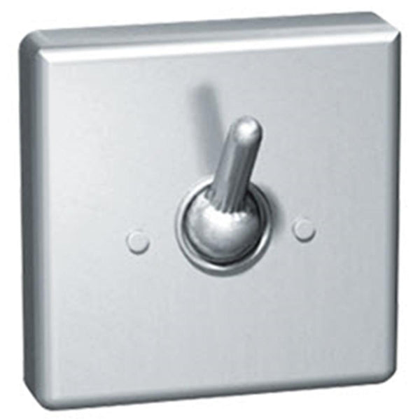 ASI 122 Clothes Hook Single Security Square Rear Mounted - Satin - Prestige Distribution