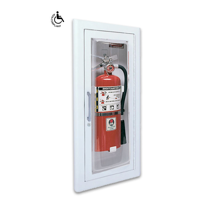 JL Industries 1515G25 Clear VU Fire Extinguisher Cabinet Full Glass w/ Pull Handle & SAF-T-LOK - Prestige Distribution