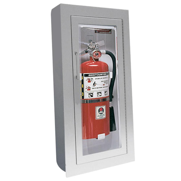 JL Industries 1527F25 Clear VU Fire Extinguisher Cabinet Clear Acrylic Full Glazing w/ Pull Handle - Prestige Distribution