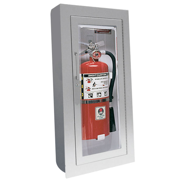 JL Industries 1527G25FX2 Clear VU Fire Extinguisher Cabinet Clear Acrylic Full Glazing w/ Pull Handle & SAF-T-LOK Fire Rated - Prestige Distribution