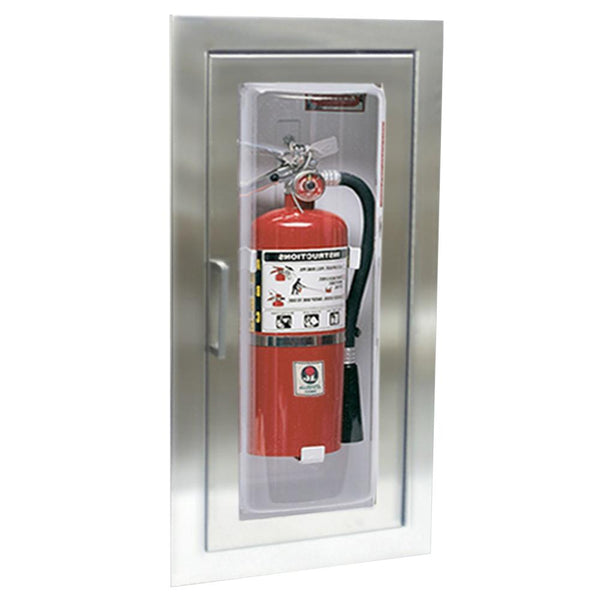JL Industries 1535F25 Clear VU Fire Extinguisher Cabinet Clear Acrylic Full Glazing w/ Pull Handle - Prestige Distribution