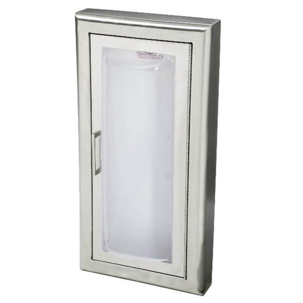 JL Industries 1537F25 Clear VU Fire Extinguisher Cabinet Clear Acrylic Full Glazing w/ Pull Handle - Prestige Distribution