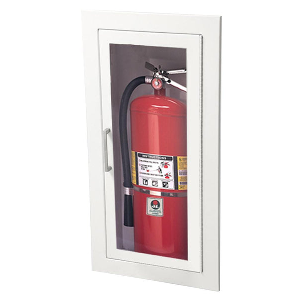 JL Industries 1815G10FX2 Ambassador Fire Extinguisher Cabinet Full Glass w/ Pull Handle & SAF-T-LOK Fire Rated - Prestige Distribution