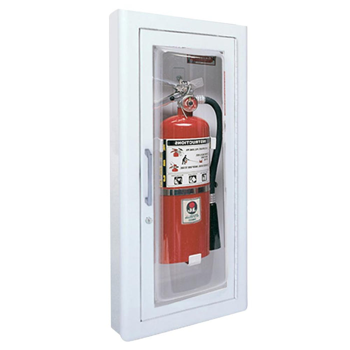 JL Industries 1817F10FX2 Ambassador Fire Extinguisher Cabinet Full Glass w/ Pull Handle Fire Rated - Prestige Distribution