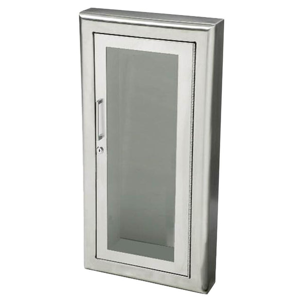 JL Industries 1837G10FX2 Cosmopolitan Fire Extinguisher Cabinet Full Glass w/ Pull Handle & SAF-T-LOK Fire Rated - Prestige Distribution