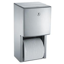 ASI 20030 Roval Toilet Paper Dispenser Twin Hide-A-Roll Surface Mounted - Satin
