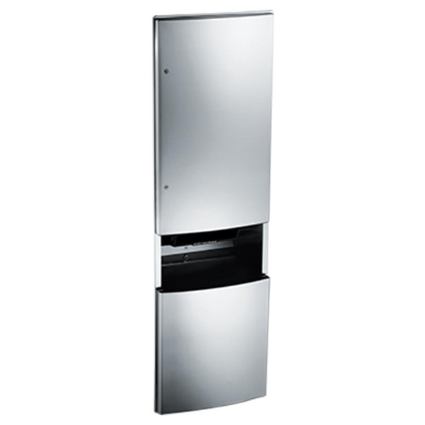 ASI 2046921A Roval Automatic Roll Paper Towel Dispenser & Waste Receptacle Recessed - Satin - Prestige Distribution
