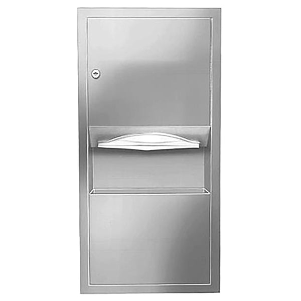 Bradley 2291-1000 Towel Waste Unit Semi Recessed 2 Gallon Waste - Prestige Distribution