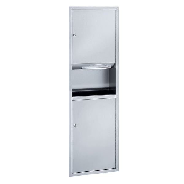 Bradley 238-1000 Towel Waste Unit Semi Recessed 82 Gallon Waste Receptacle - Prestige Distribution