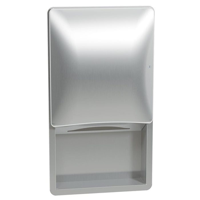 Bradley 2A02-10 Diplomat Paper Towel Dispenser Sensor Activated Semi-Recessed - Satin - Prestige Distribution