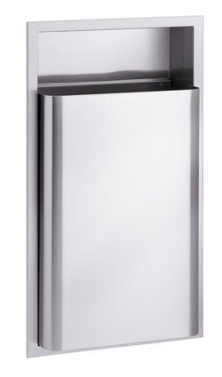 Bradley 346-0000 Standard Waste Receptacle 12 Gal. Recessed - Satin