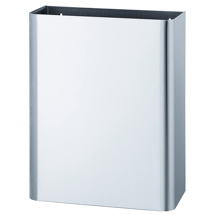 Bradley 356-3500 Waste Receptacle w/ Hinged Cover 16.5 Gal. Surface Mounted - Satin - Prestige Distribution