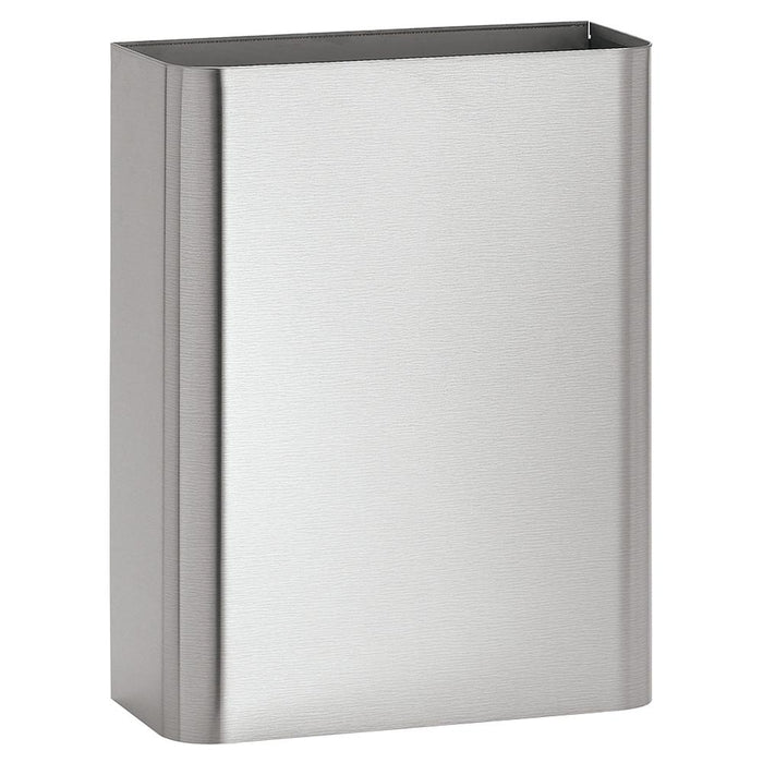 Bradley 357-3500 Waste Receptacle w/ Hinged Cover 6.5 Gal. Surface Mounted - Satin - Prestige Distribution
