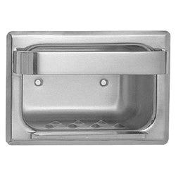 ASI 0399 Soap Dish w/ Bar Stainless Steel Wet Wall Recessed - Bright