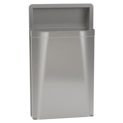 Bradley 3A05-36 Diplomat Waste Receptacle Large Capacity Removable 18 Gal. Recessed - Satin